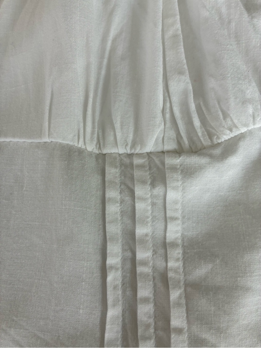Hollister White Peplum Button-Front Square Neck Top - Picture 5 of 8